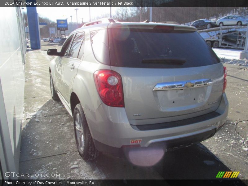 Champagne Silver Metallic / Jet Black 2014 Chevrolet Equinox LT AWD