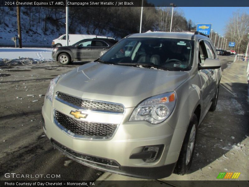 Champagne Silver Metallic / Jet Black 2014 Chevrolet Equinox LT AWD