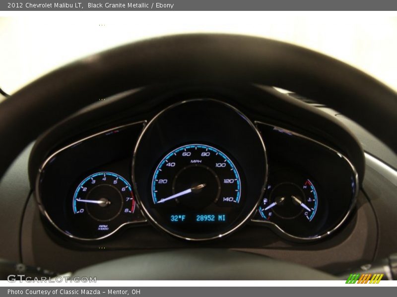 Black Granite Metallic / Ebony 2012 Chevrolet Malibu LT