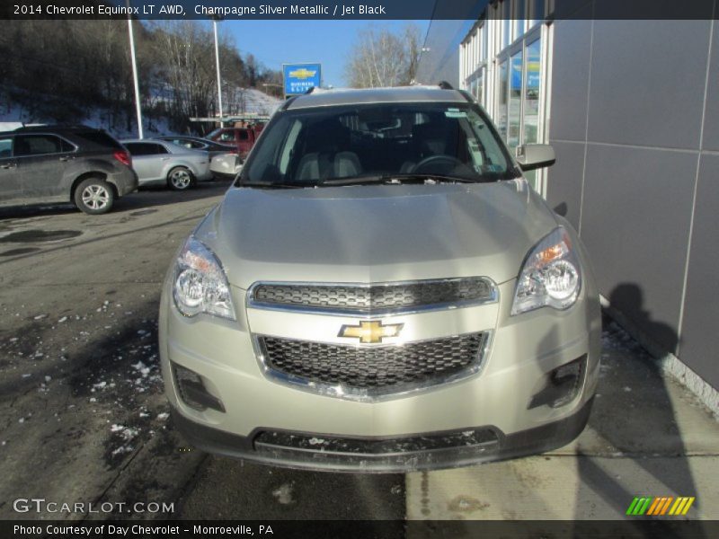 Champagne Silver Metallic / Jet Black 2014 Chevrolet Equinox LT AWD