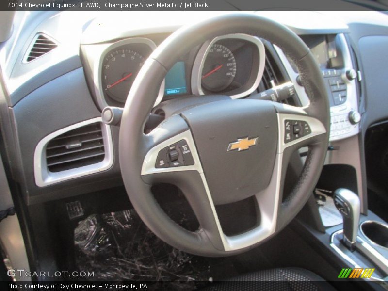Champagne Silver Metallic / Jet Black 2014 Chevrolet Equinox LT AWD
