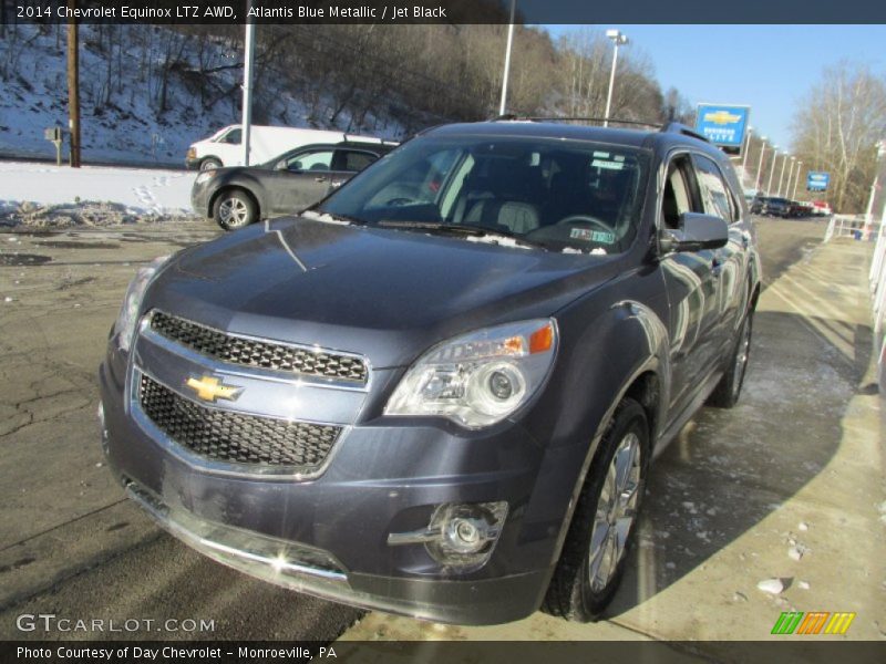 Atlantis Blue Metallic / Jet Black 2014 Chevrolet Equinox LTZ AWD