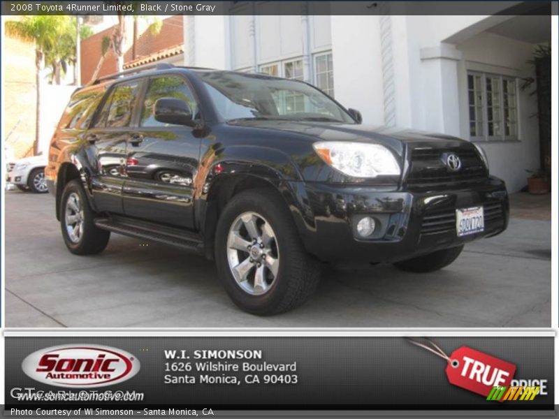 Black / Stone Gray 2008 Toyota 4Runner Limited