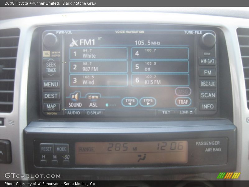 Black / Stone Gray 2008 Toyota 4Runner Limited