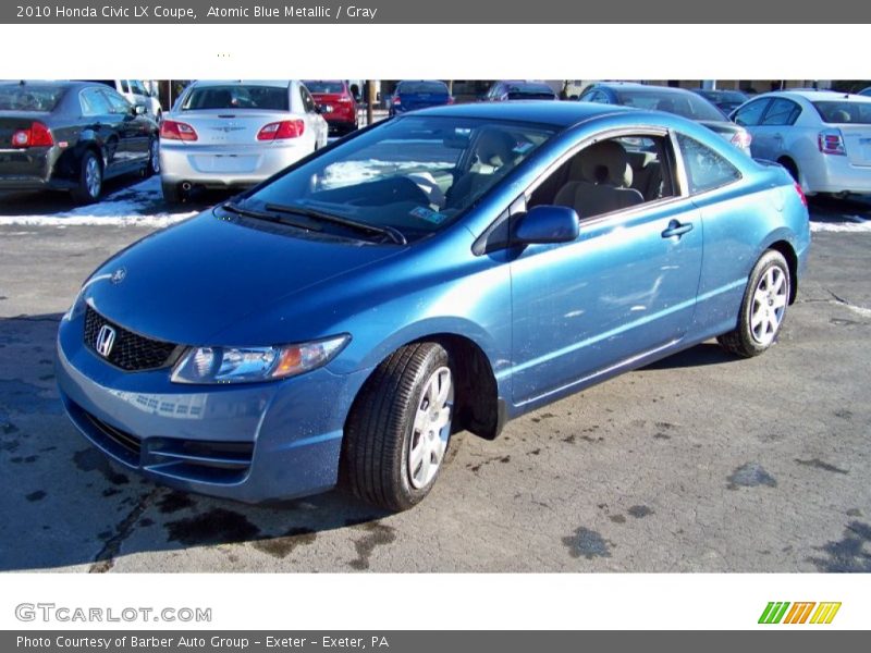 Atomic Blue Metallic / Gray 2010 Honda Civic LX Coupe