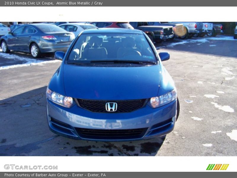 Atomic Blue Metallic / Gray 2010 Honda Civic LX Coupe