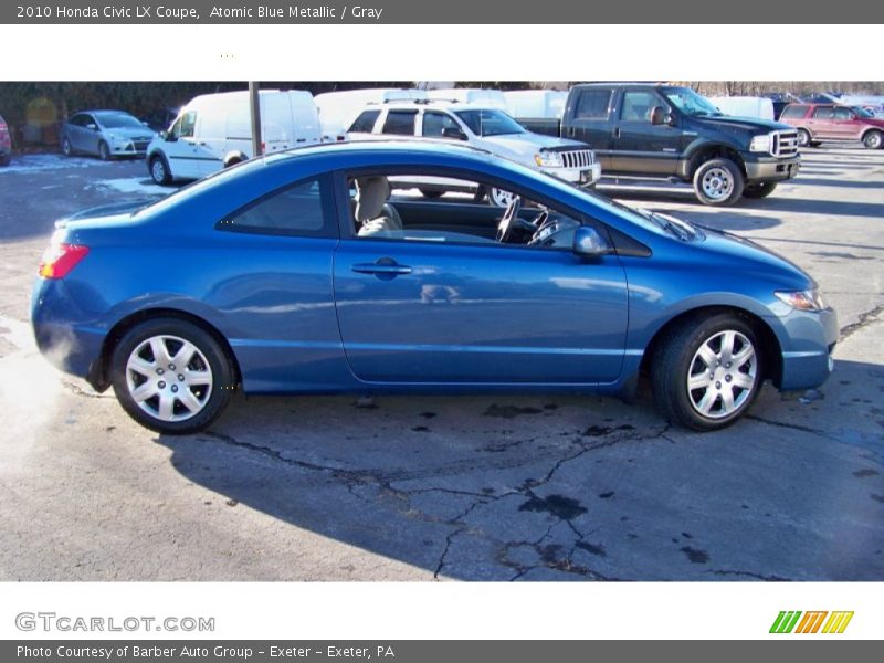 Atomic Blue Metallic / Gray 2010 Honda Civic LX Coupe