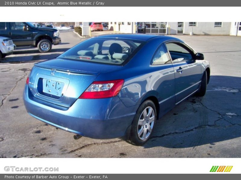 Atomic Blue Metallic / Gray 2010 Honda Civic LX Coupe