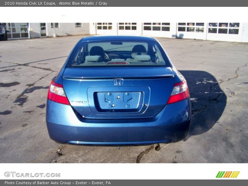 Atomic Blue Metallic / Gray 2010 Honda Civic LX Coupe