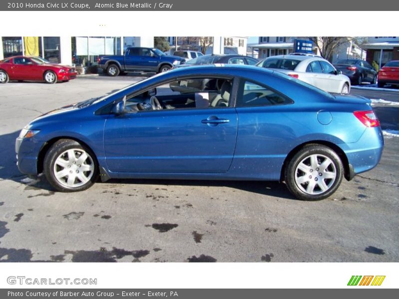 Atomic Blue Metallic / Gray 2010 Honda Civic LX Coupe