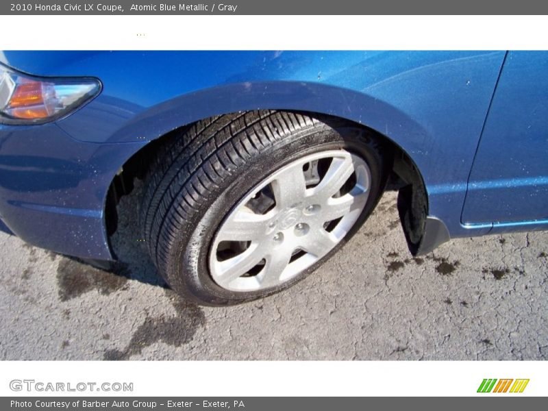 Atomic Blue Metallic / Gray 2010 Honda Civic LX Coupe