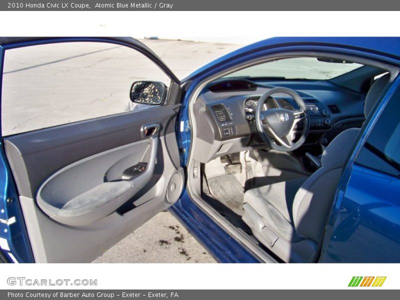 Atomic Blue Metallic / Gray 2010 Honda Civic LX Coupe