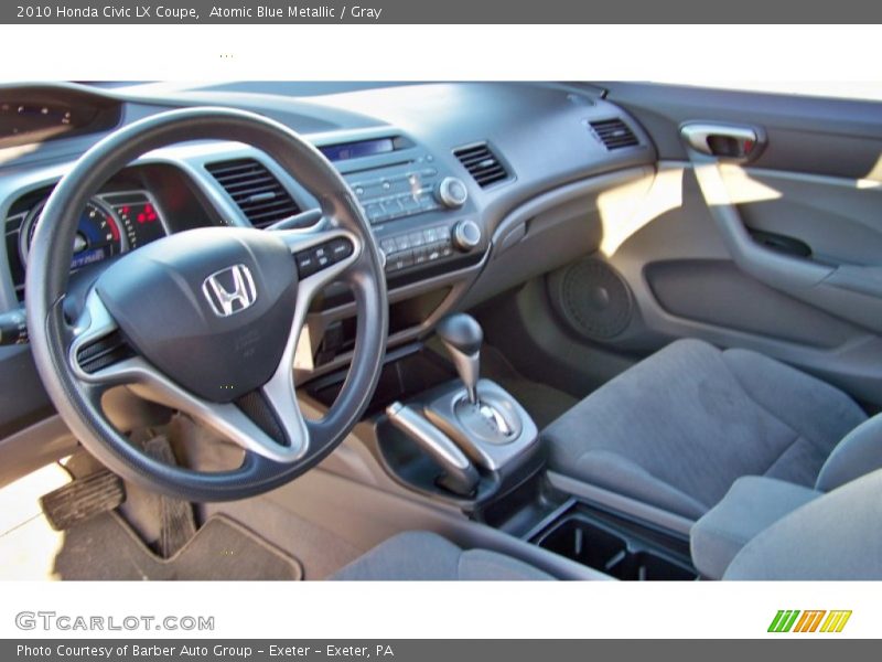 Atomic Blue Metallic / Gray 2010 Honda Civic LX Coupe