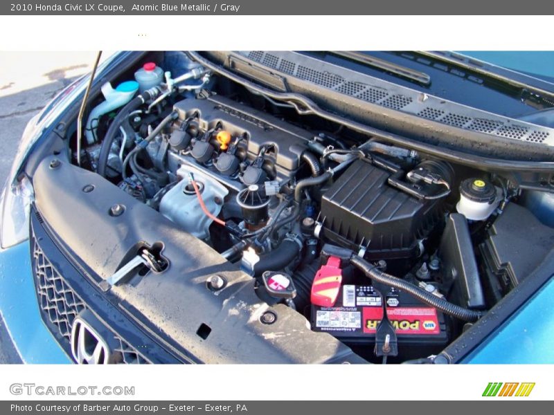 Atomic Blue Metallic / Gray 2010 Honda Civic LX Coupe