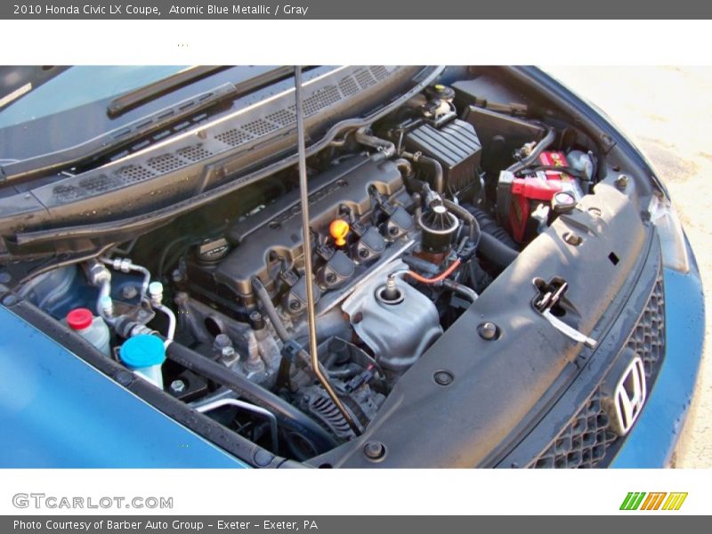 Atomic Blue Metallic / Gray 2010 Honda Civic LX Coupe