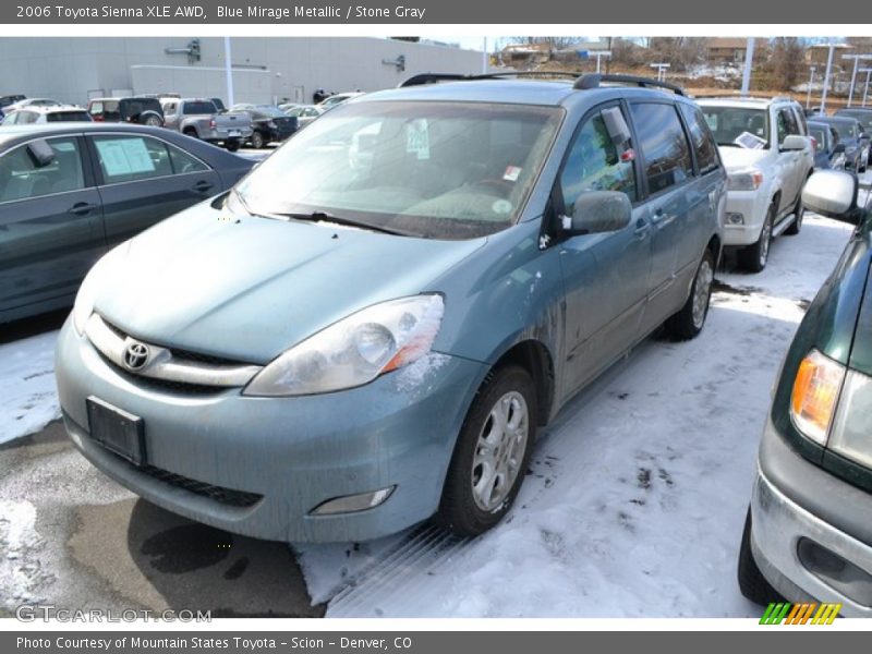 Blue Mirage Metallic / Stone Gray 2006 Toyota Sienna XLE AWD