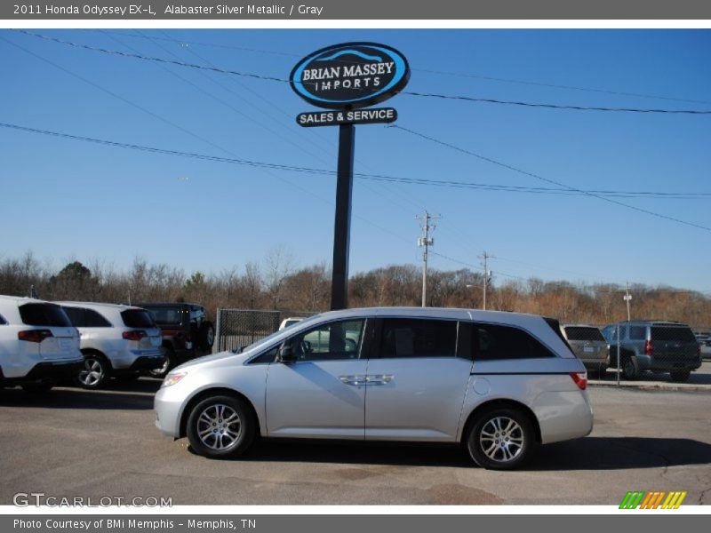 Alabaster Silver Metallic / Gray 2011 Honda Odyssey EX-L