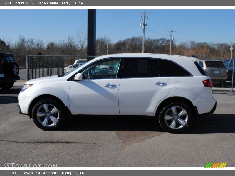 Aspen White Pearl / Taupe 2011 Acura MDX