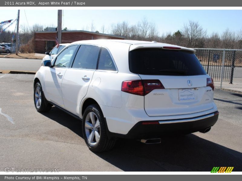 Aspen White Pearl / Taupe 2011 Acura MDX