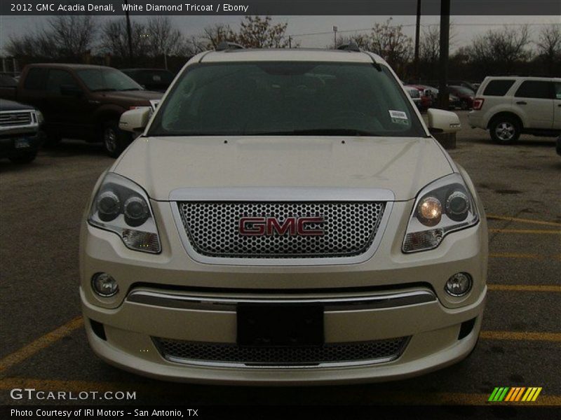 White Diamond Tricoat / Ebony 2012 GMC Acadia Denali