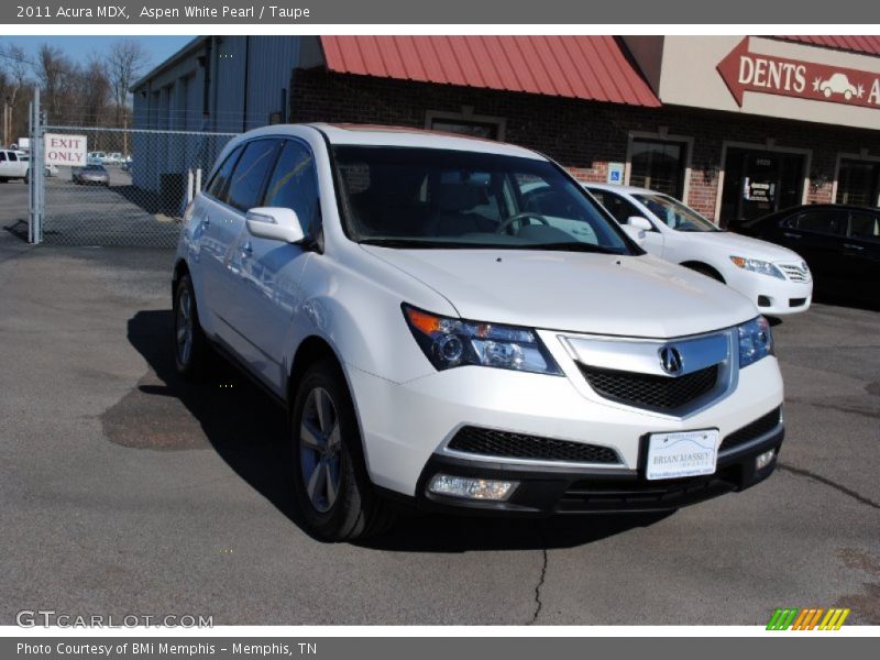 Aspen White Pearl / Taupe 2011 Acura MDX