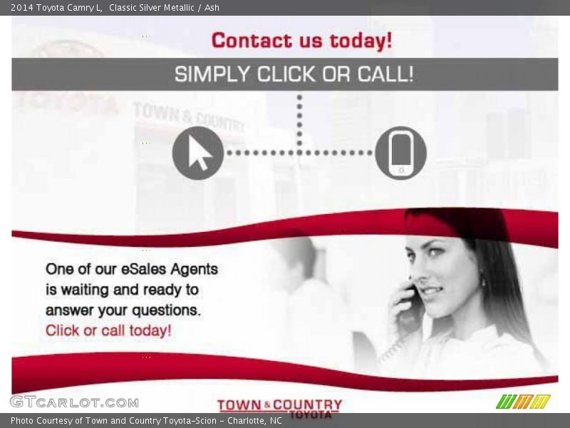 Classic Silver Metallic / Ash 2014 Toyota Camry L