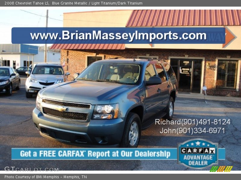 Blue Granite Metallic / Light Titanium/Dark Titanium 2008 Chevrolet Tahoe LS