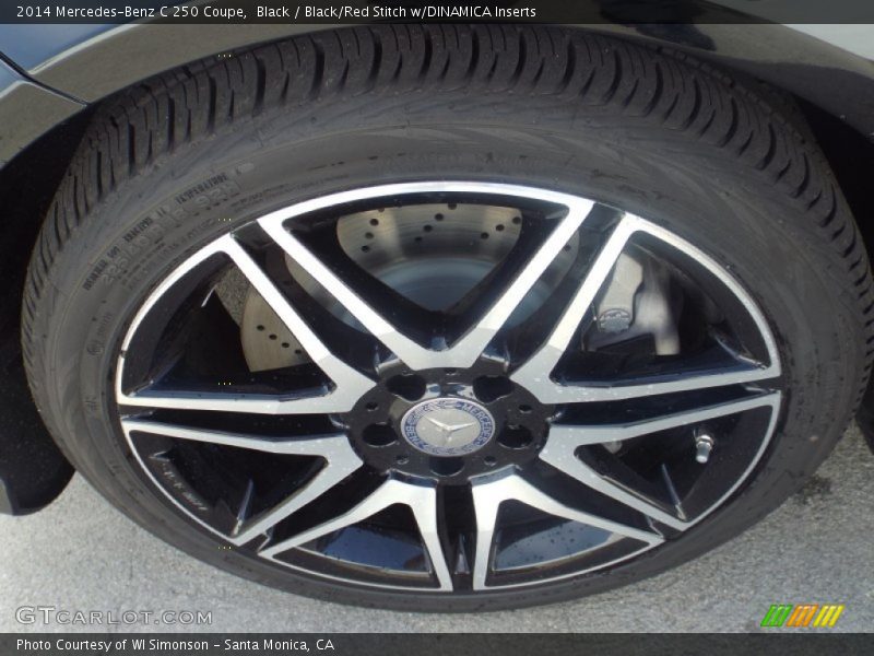 Black / Black/Red Stitch w/DINAMICA Inserts 2014 Mercedes-Benz C 250 Coupe