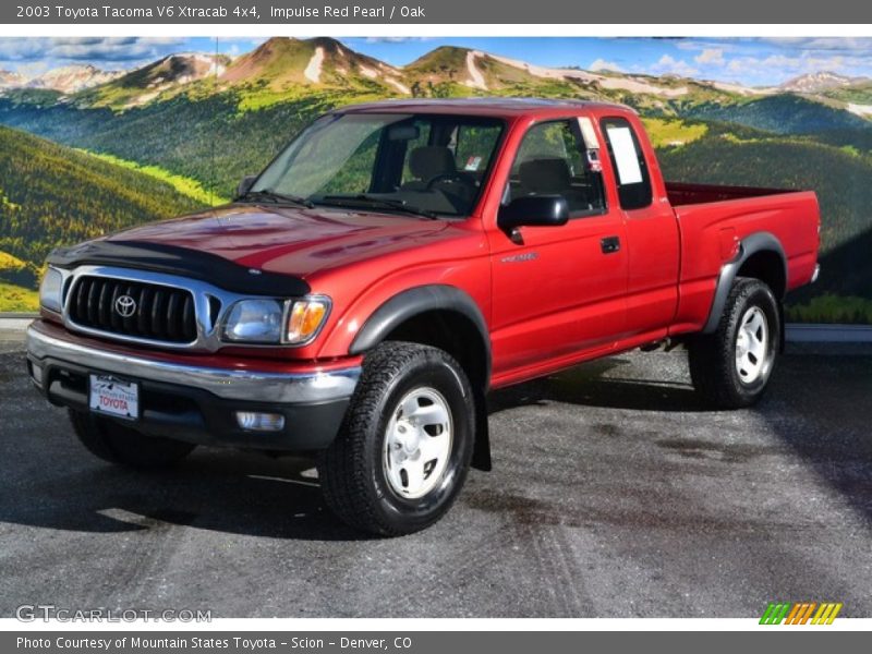 Impulse Red Pearl / Oak 2003 Toyota Tacoma V6 Xtracab 4x4