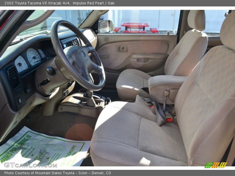 Impulse Red Pearl / Oak 2003 Toyota Tacoma V6 Xtracab 4x4