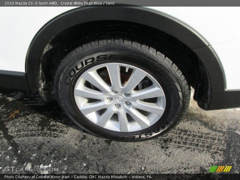 Crystal White Pearl Mica / Sand 2010 Mazda CX-9 Sport AWD