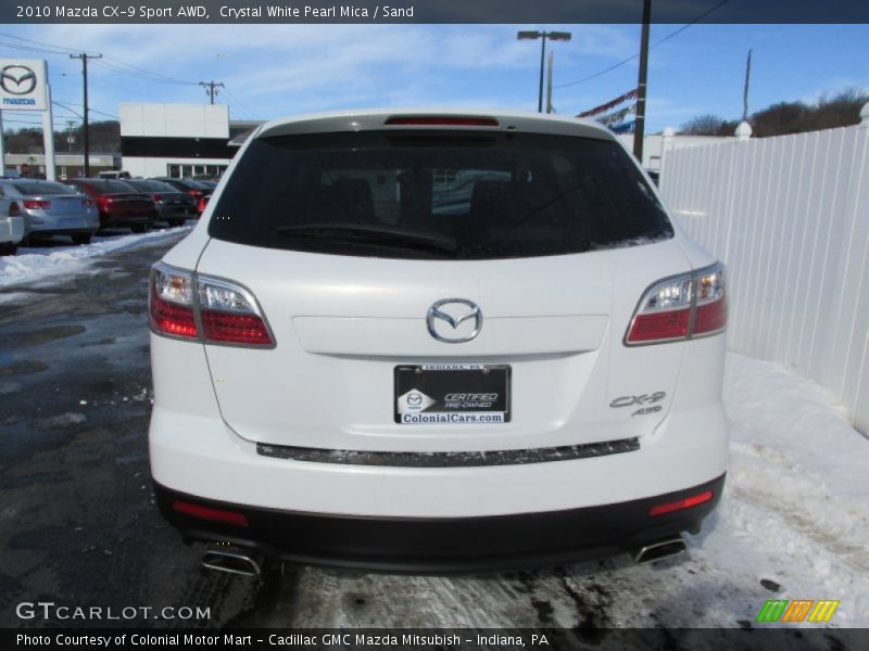 Crystal White Pearl Mica / Sand 2010 Mazda CX-9 Sport AWD