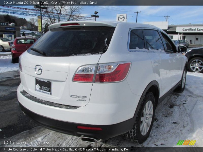 Crystal White Pearl Mica / Sand 2010 Mazda CX-9 Sport AWD