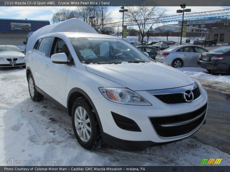Crystal White Pearl Mica / Sand 2010 Mazda CX-9 Sport AWD