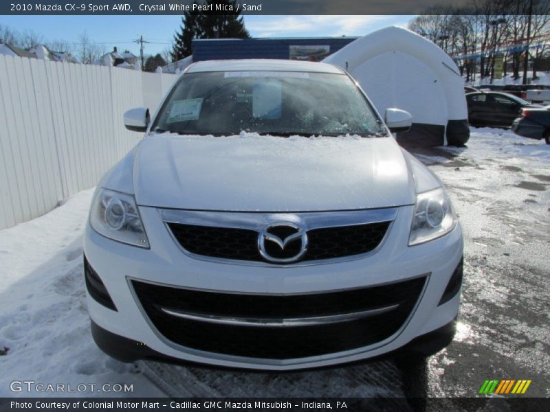 Crystal White Pearl Mica / Sand 2010 Mazda CX-9 Sport AWD