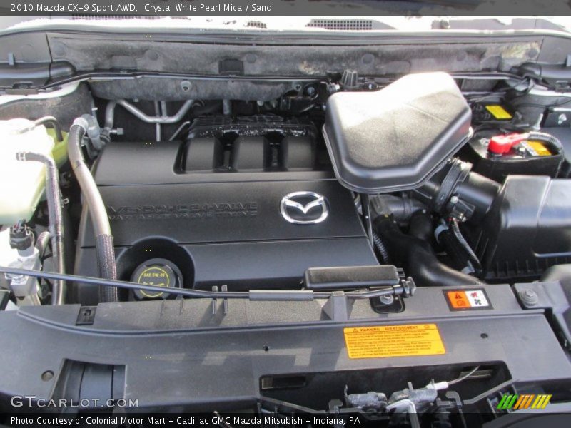 Crystal White Pearl Mica / Sand 2010 Mazda CX-9 Sport AWD