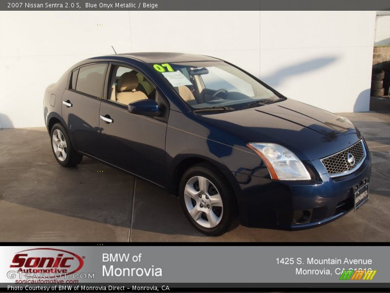Blue Onyx Metallic / Beige 2007 Nissan Sentra 2.0 S