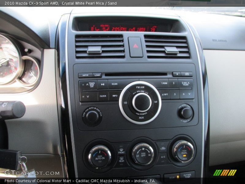 Crystal White Pearl Mica / Sand 2010 Mazda CX-9 Sport AWD