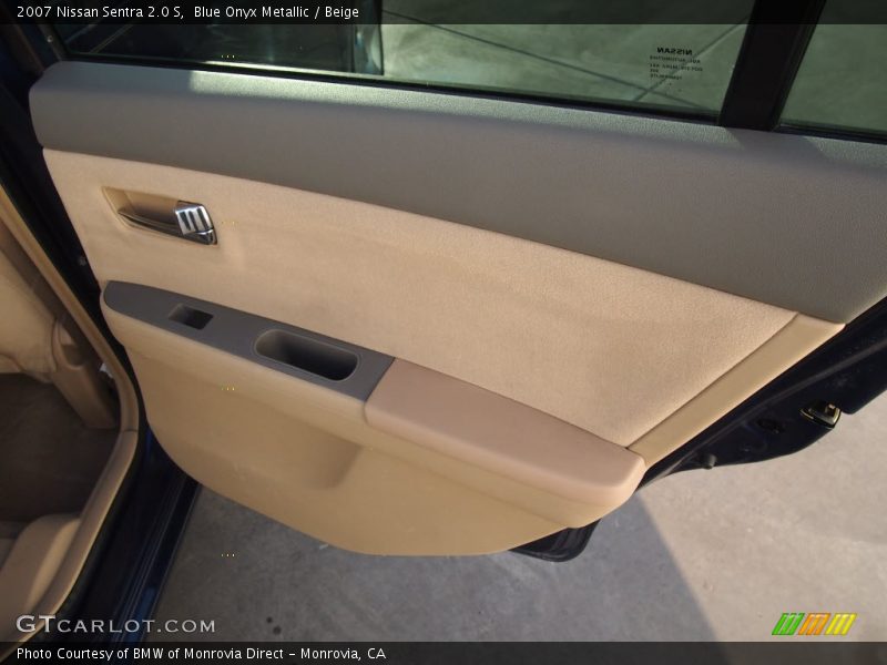 Blue Onyx Metallic / Beige 2007 Nissan Sentra 2.0 S