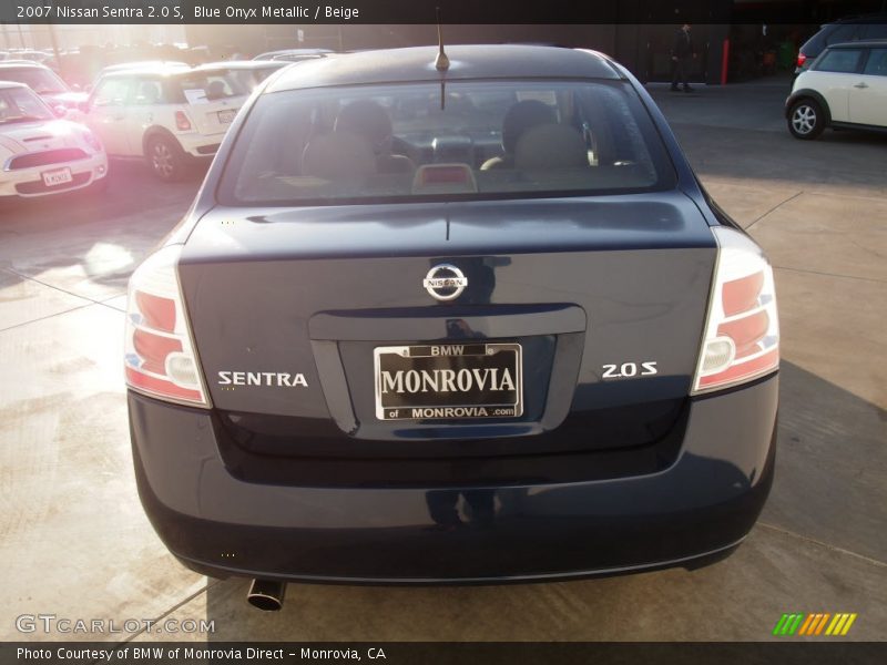 Blue Onyx Metallic / Beige 2007 Nissan Sentra 2.0 S