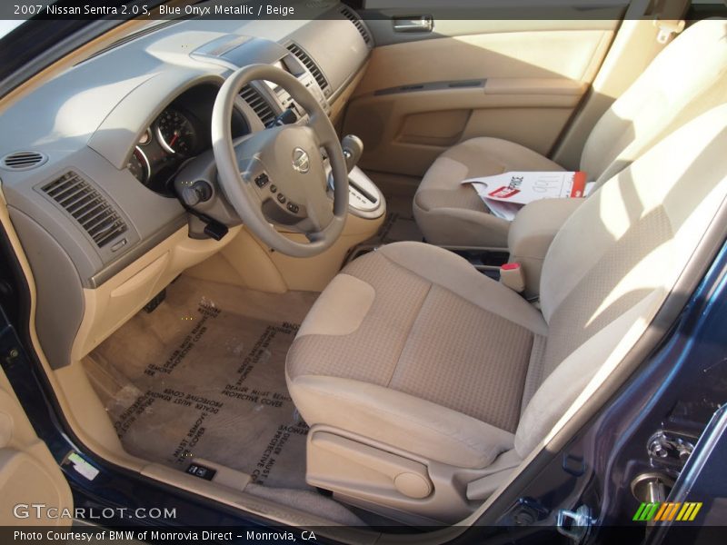Blue Onyx Metallic / Beige 2007 Nissan Sentra 2.0 S