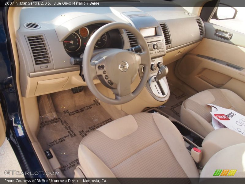 Blue Onyx Metallic / Beige 2007 Nissan Sentra 2.0 S