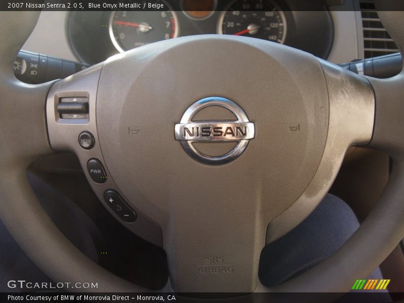 Blue Onyx Metallic / Beige 2007 Nissan Sentra 2.0 S