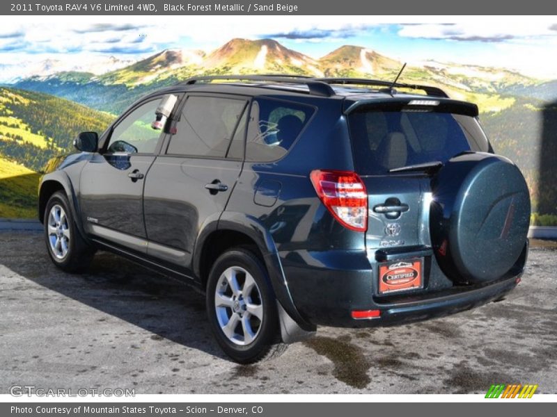 Black Forest Metallic / Sand Beige 2011 Toyota RAV4 V6 Limited 4WD