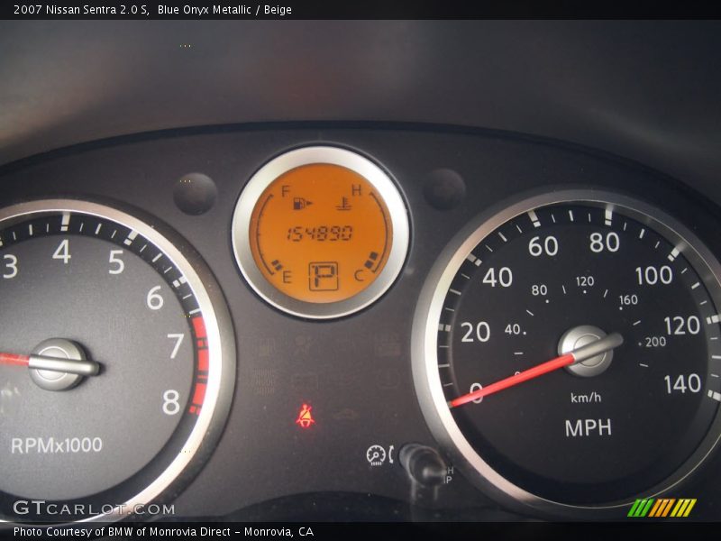 Blue Onyx Metallic / Beige 2007 Nissan Sentra 2.0 S