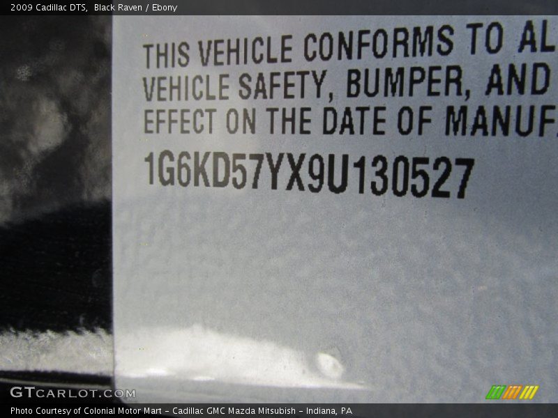 Black Raven / Ebony 2009 Cadillac DTS