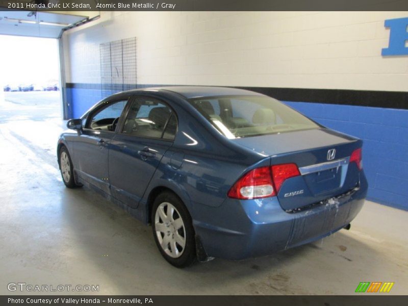 Atomic Blue Metallic / Gray 2011 Honda Civic LX Sedan