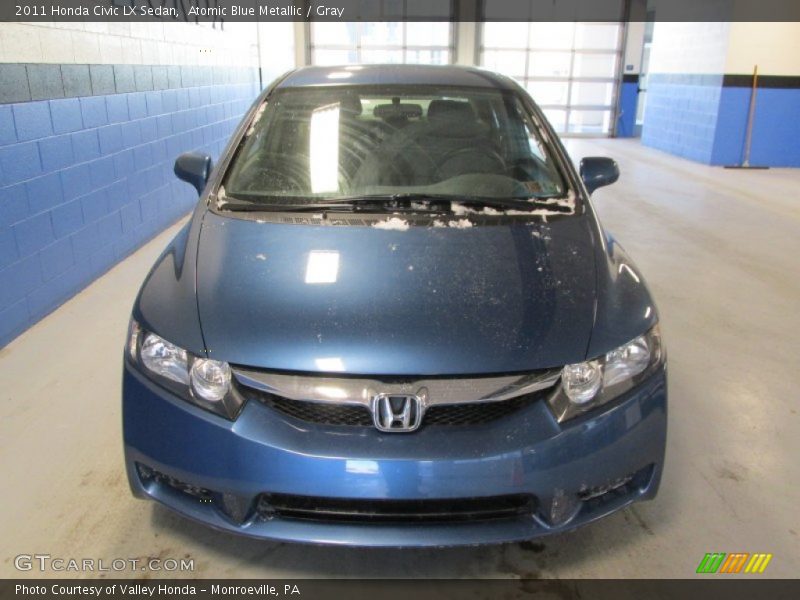 Atomic Blue Metallic / Gray 2011 Honda Civic LX Sedan