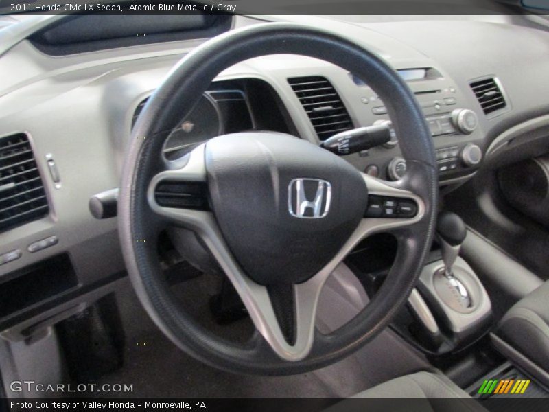 Atomic Blue Metallic / Gray 2011 Honda Civic LX Sedan