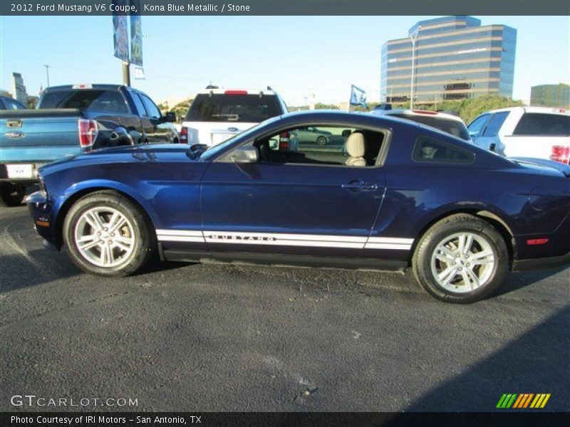 Kona Blue Metallic / Stone 2012 Ford Mustang V6 Coupe